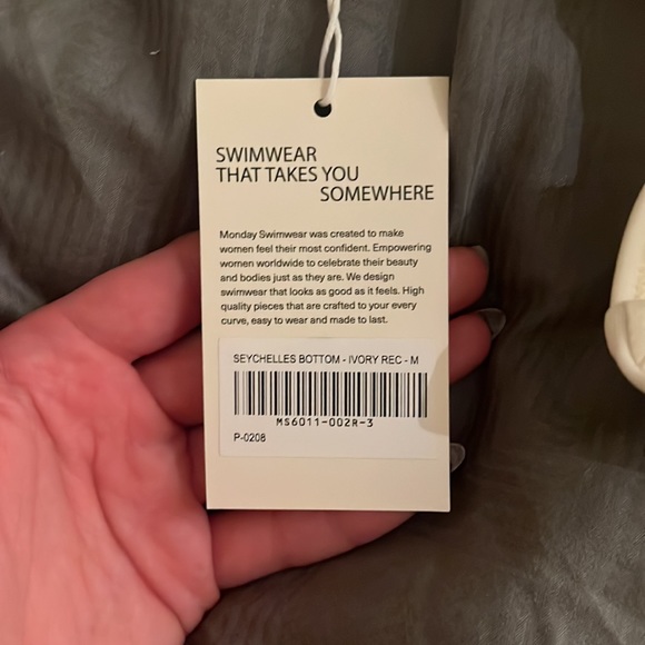 Monday swimwear Seychelles bottom in Ivory. Size Medium. Never worn. - Picture 3 of 4